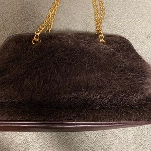 Beautiful Victoria Secret Brown Fur Purse